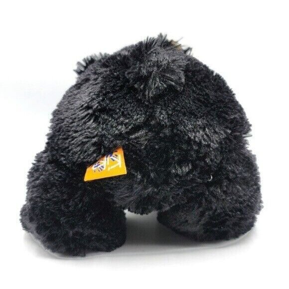 Kika Black Bear Plush Stuffed Animal Toy 15" Brown Yellow Ears Zoo National Park - Picture 4 of 10
